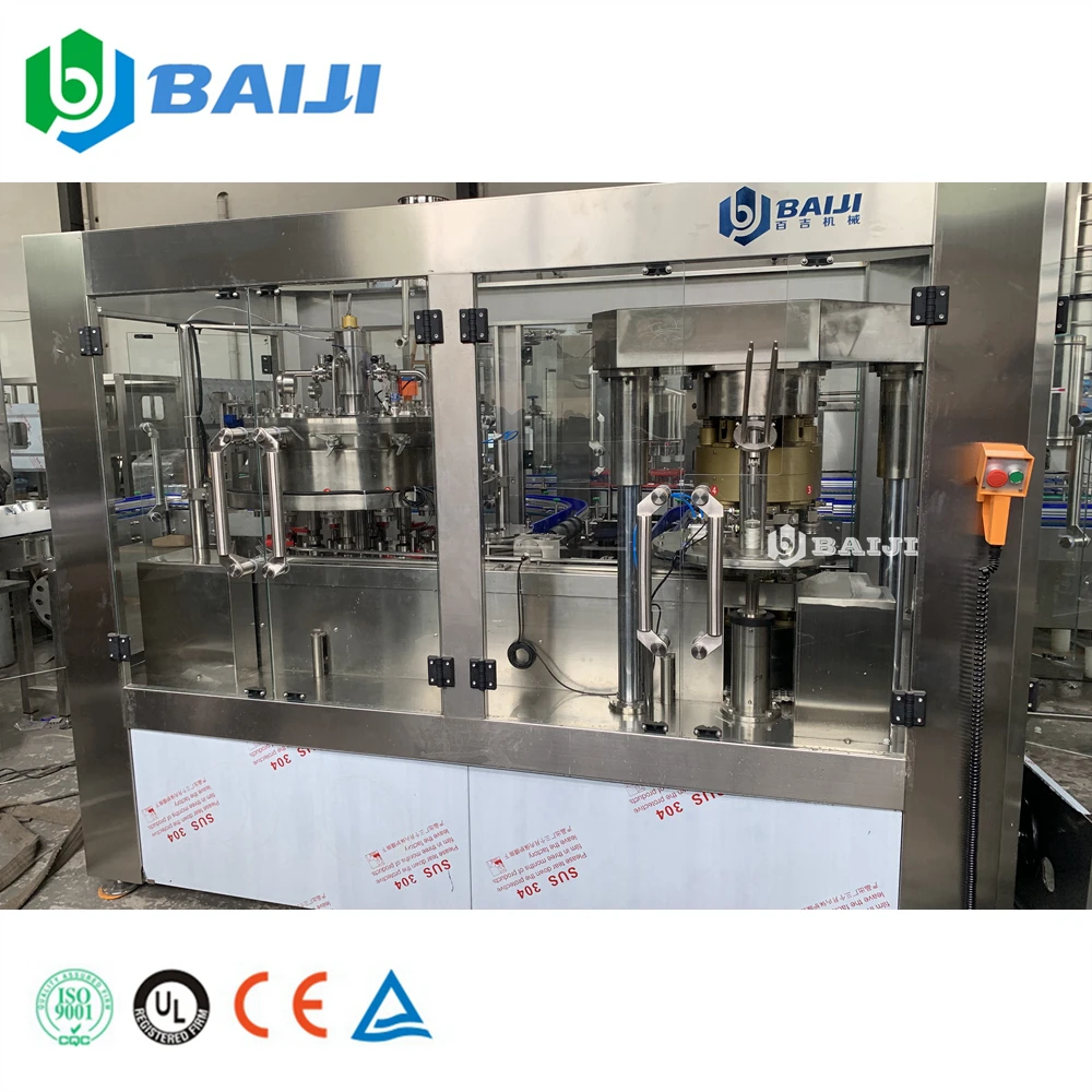Full automatic 5000cph aluminum can carbonated beverage canning machine soft drink filling sealing equipment