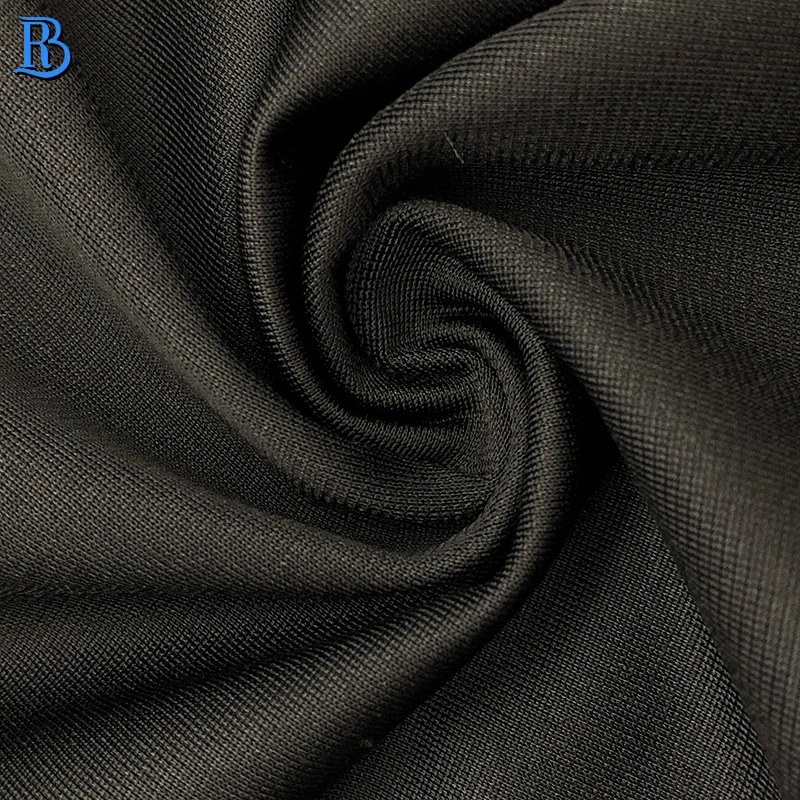 New fashion hot sell plain dyed stretch polyester tricot brushed fabric
