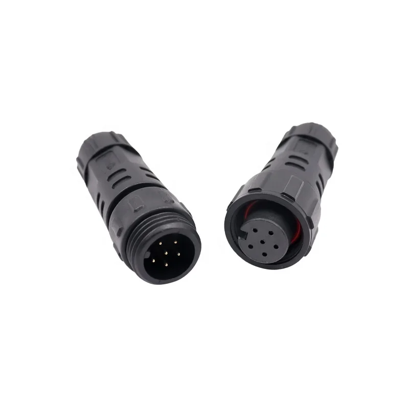 6 Pin Circular AC Power Waterproof 2.6-7.5mm M16 Connector for Outdoor LED Lighting