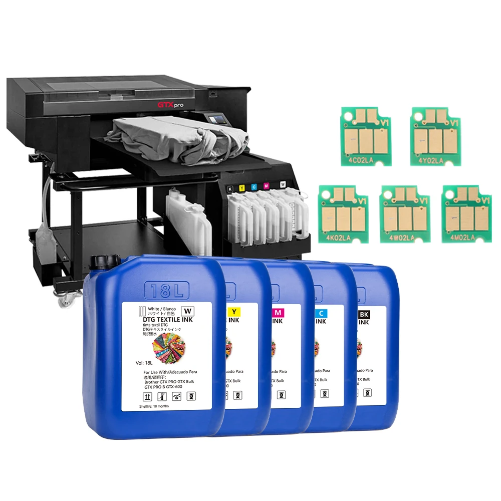 Xcellent compatible Digital textile ink 18L DTG INK GTX-422 GTX-423 GTX-425 GTX-600 GTXPRO GTX ink Bottle for Brother printer