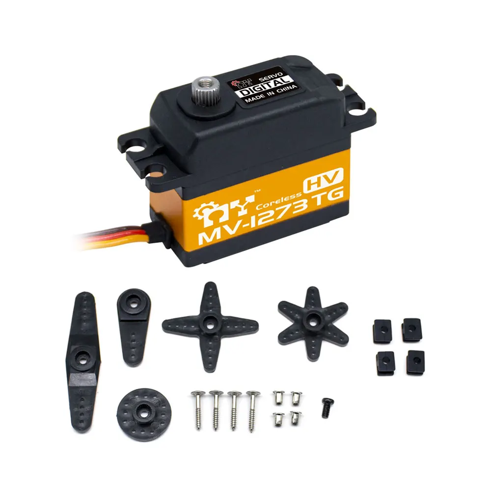 MV-1273TG 7.4V 16kg torque metal gear brushless servo motor programmable servo for drones cars ships and robots