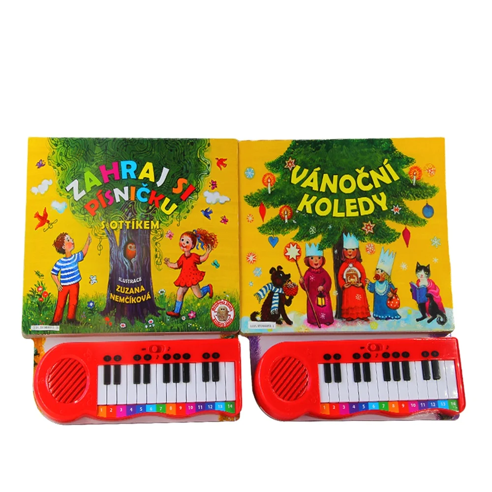 Children Interactive board book kids children baby Sound Book Piano Music Board Book with Nursery Rhymes