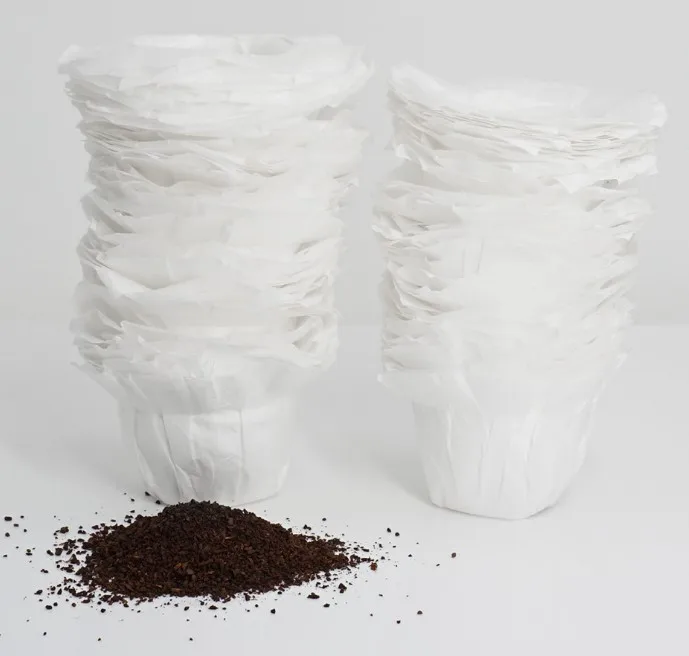 Заводская бумажная капсула для фильтрации кофе с крышкой, бумажная чашка для фильтрации кофе 35*33 мм