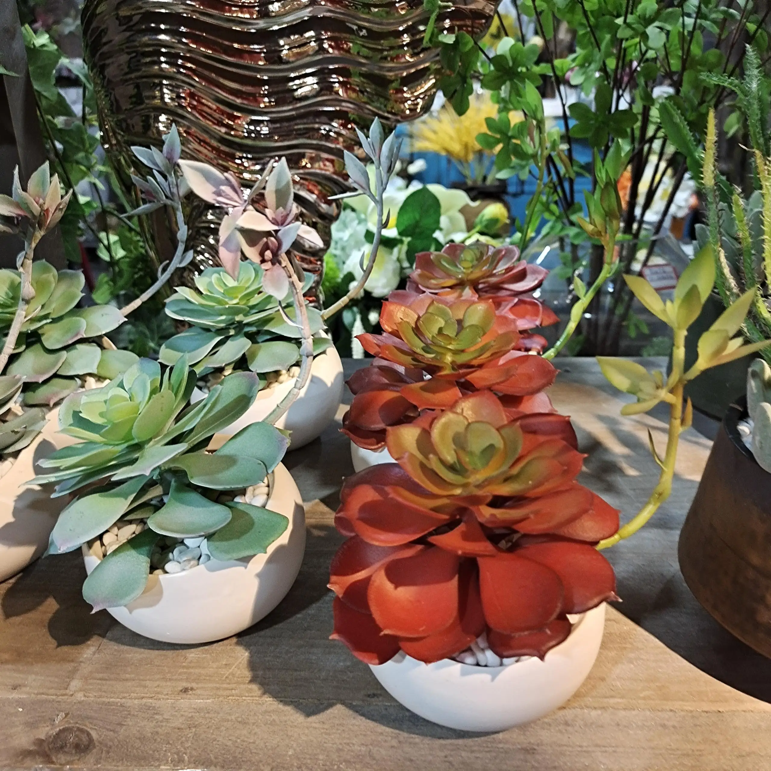 Direct factory Artificial Succulents Plastic Plants Echeveria Craft Floristry for  Decoration