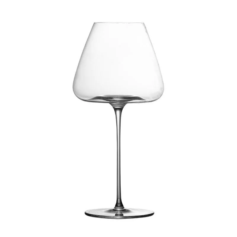 Wholesale Hotel Restaurant Transparent Drinking Glasses Handmade Crystal Clear Large Capacity Wine Glass Goblet