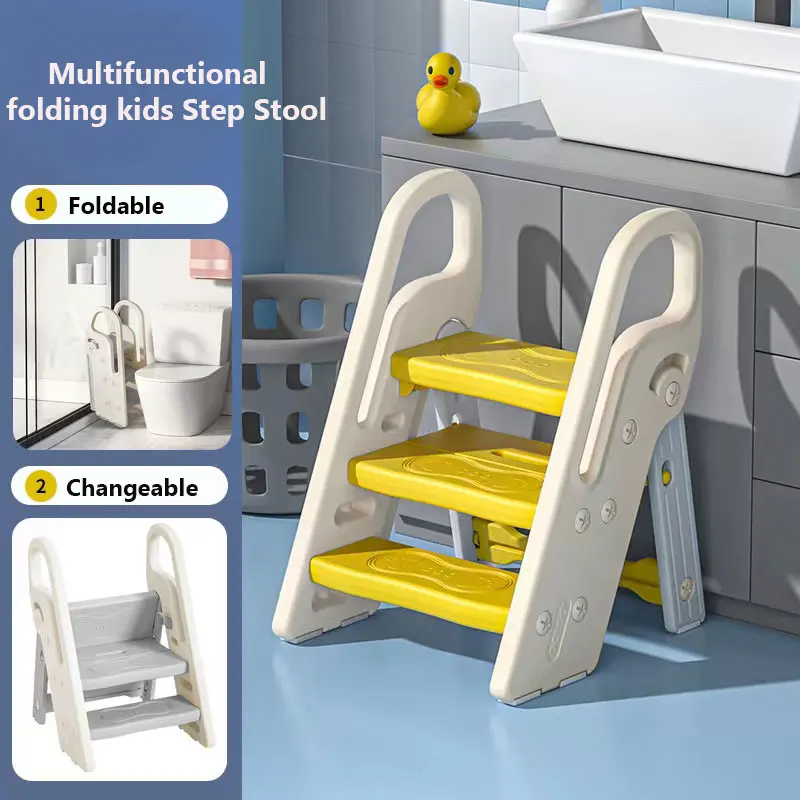 Easily Folding and Non-slip Potty Training Step Stool for Children