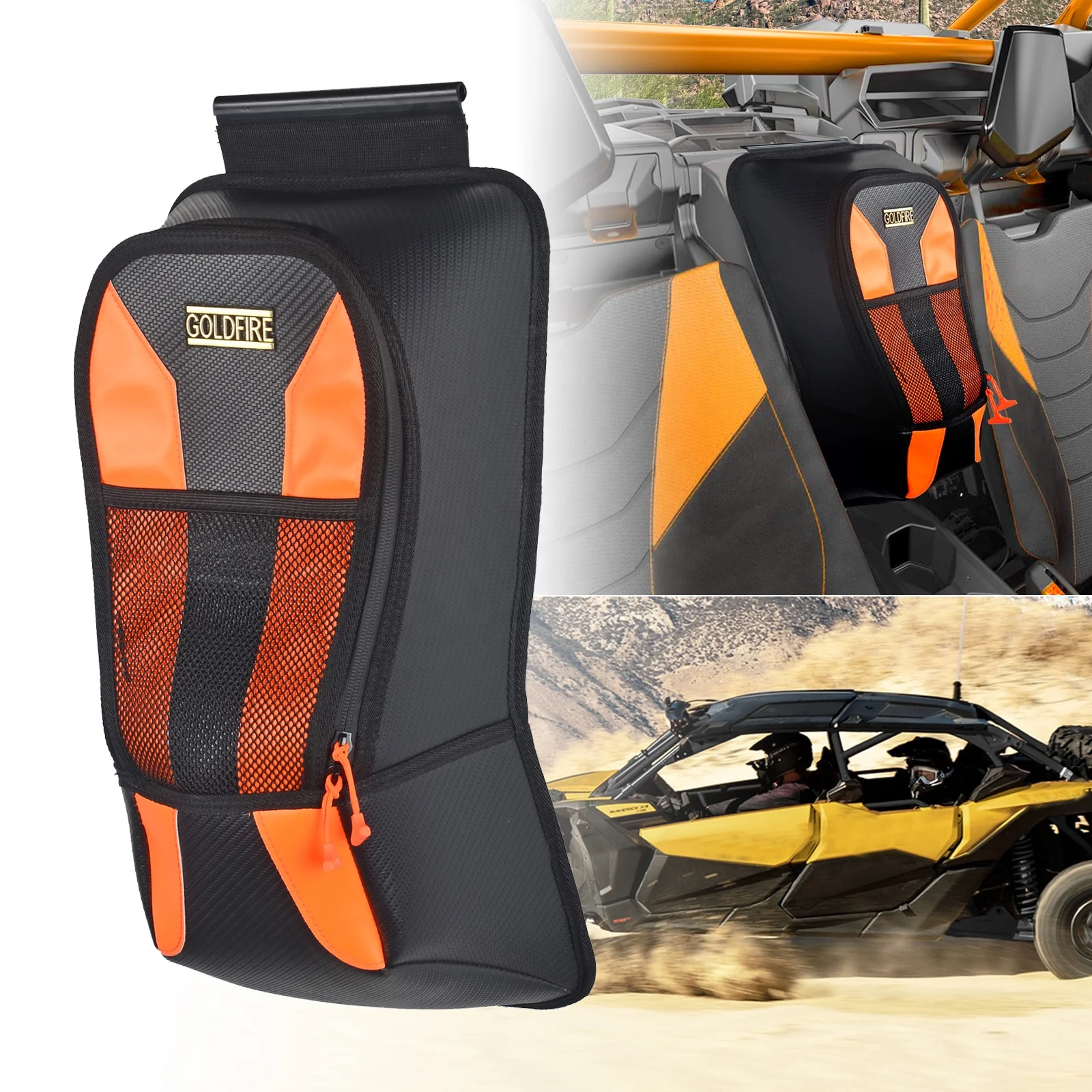 Goldfire Maverick X3 Accessories Shoulder Storage Bag Center Seat Storage Bag Fit For Can Am Maverick X3 MAX Turbo R 2017 -2020