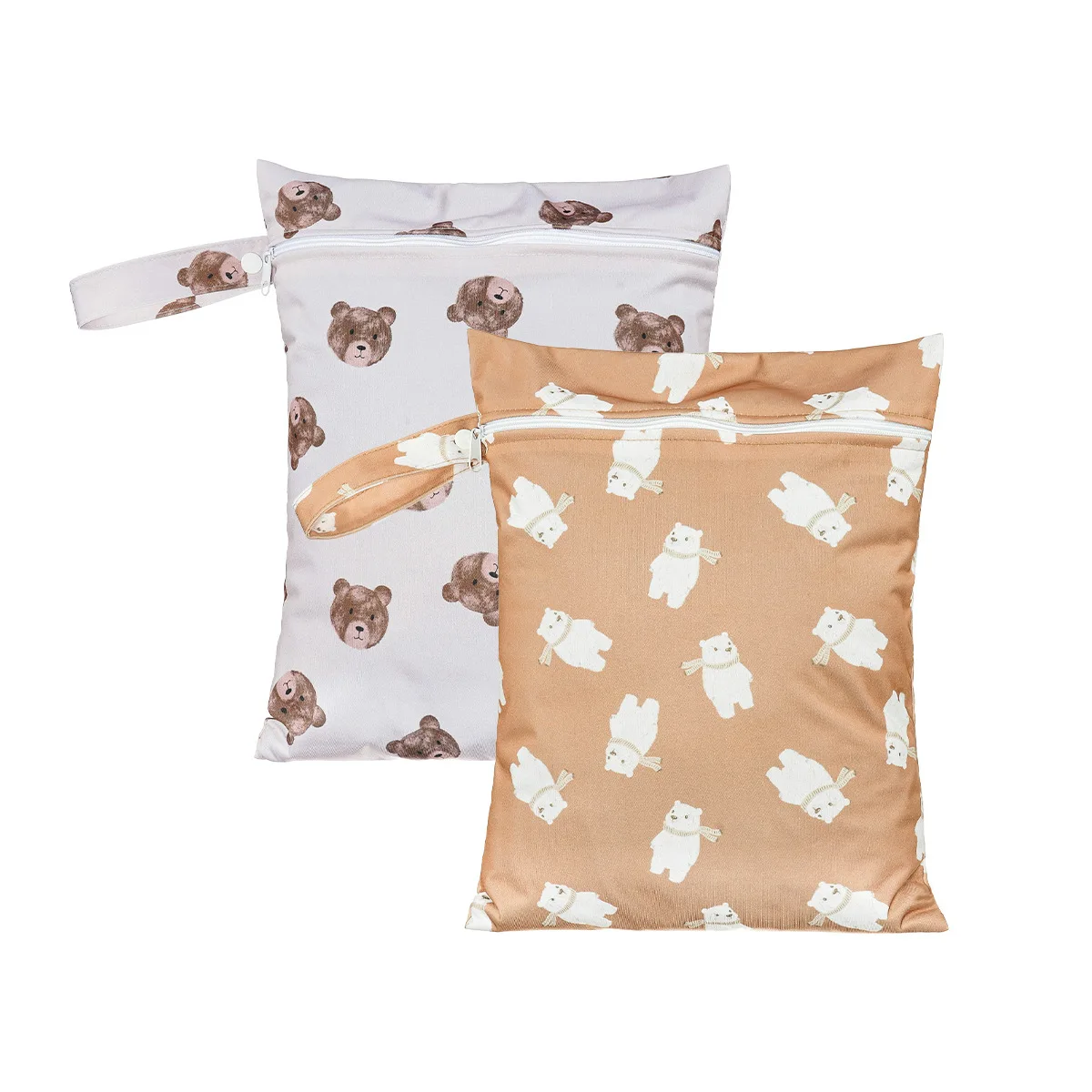 Design Waterproof Printed Nappy Wet Bag Multi-purpose Baby Diaper Storage Bag Baby With Handle Snap Travel Bag