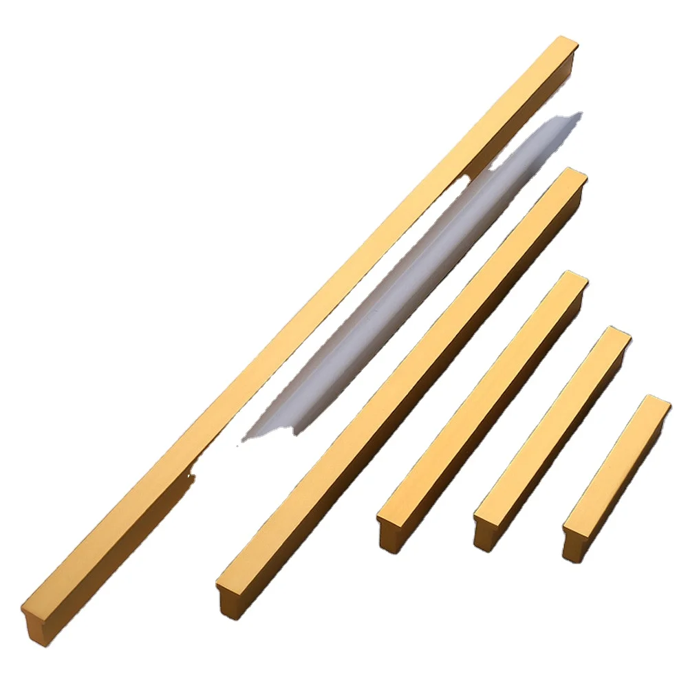 China manufacturer 6063 aluminum extruded profile kitchen metal furniture cabinet  handle