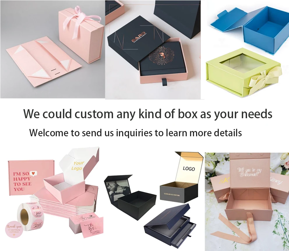 Custom design paper magnetic folding box packaging luxury rigid cardboard foldable gift box for wedding dress