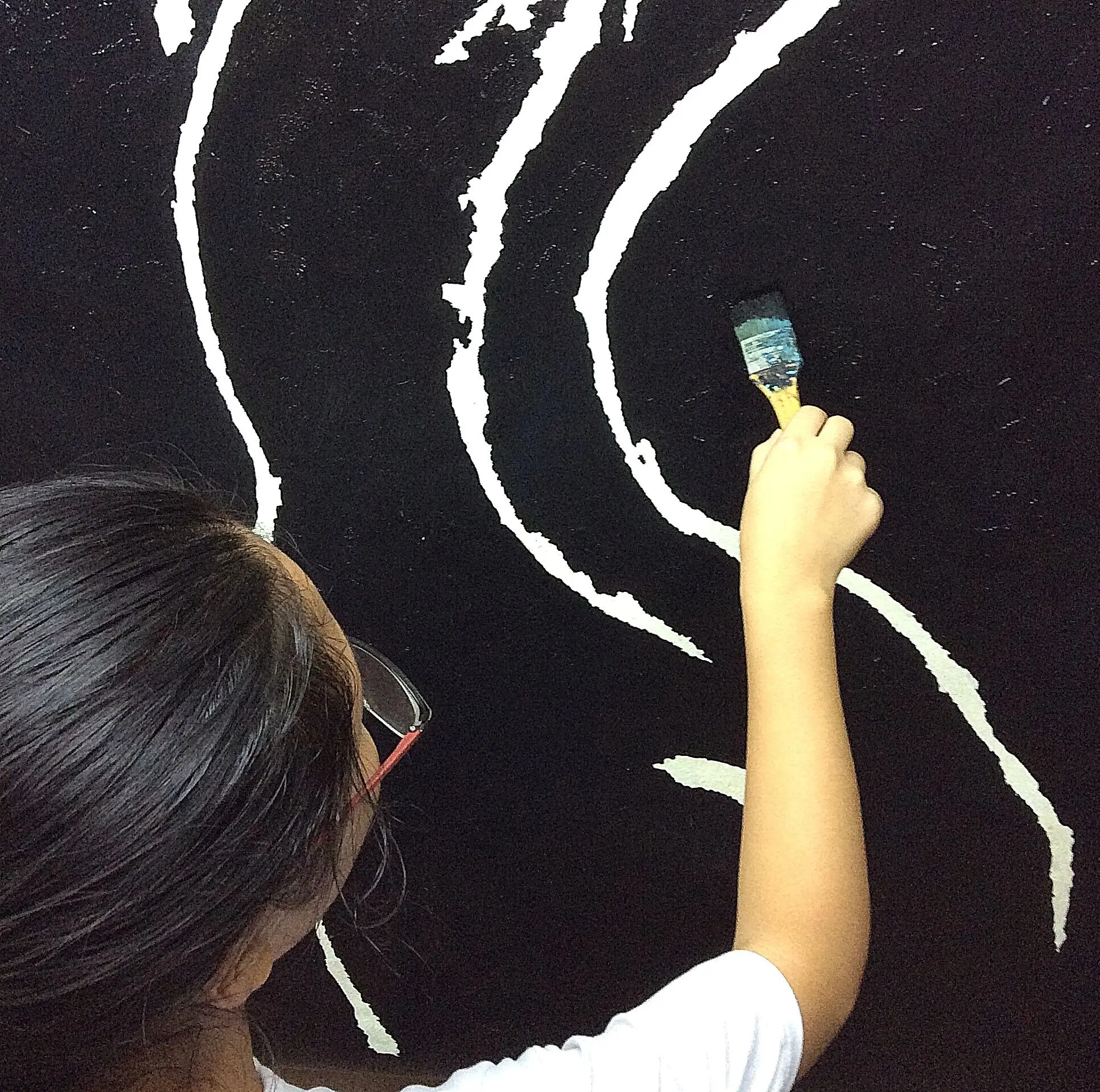 Wholesale modern abstract paintings decorative wall art on canvas hand made world map painting black and white painting