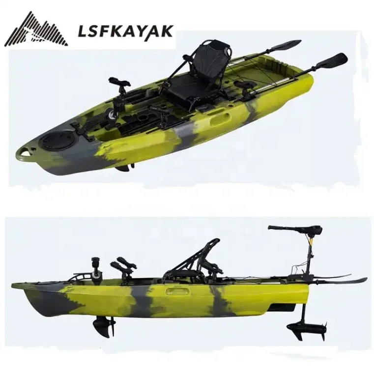 Hot popular fishing with pedal kayak 2.9m small pedal drive kayak single seat one person