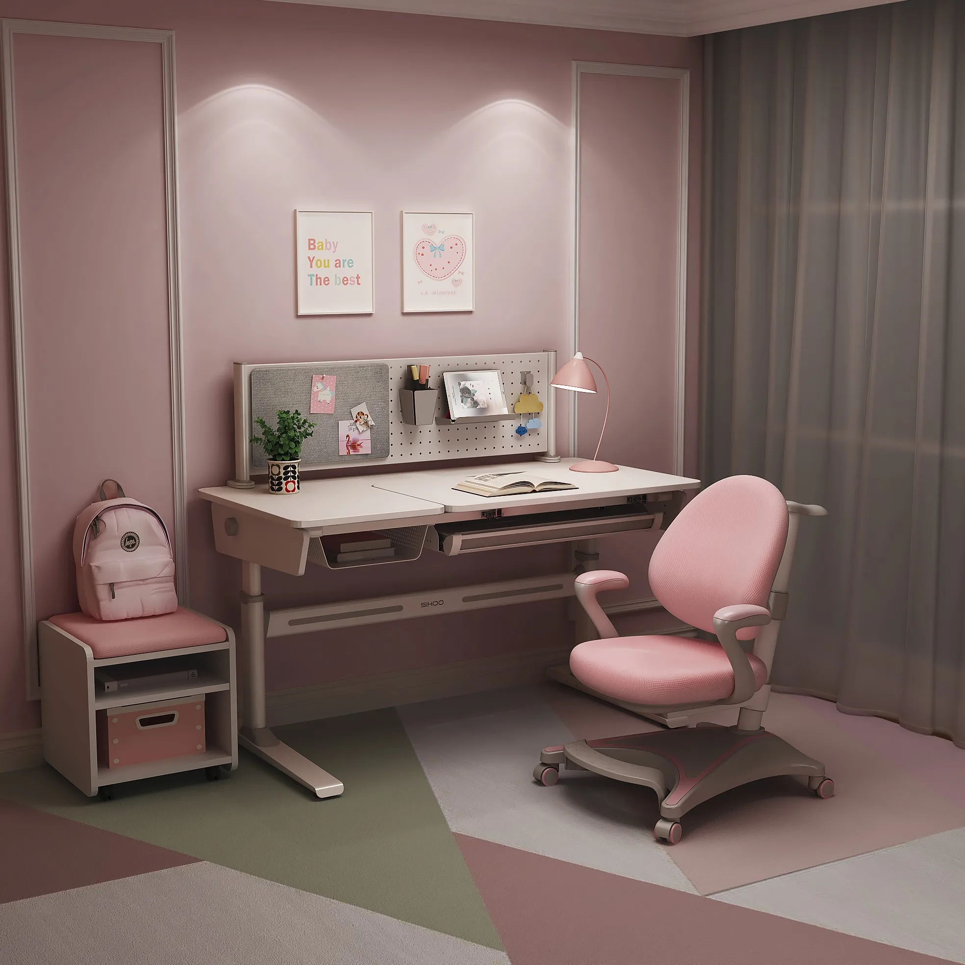 
Sihoo living room child furniture set healthy kid table and chair 