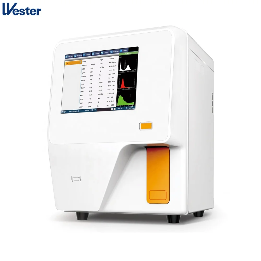 Medical blood test 3 parts fully auto vet hematology analyzer hematology analyzer for animal