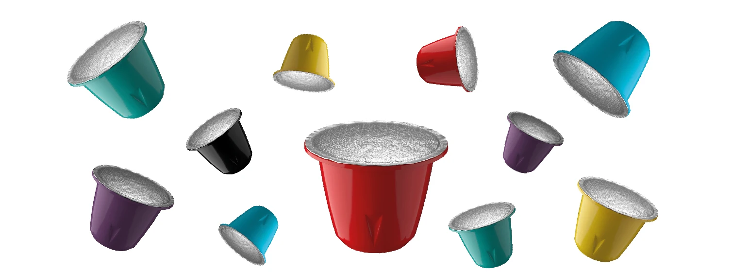 Aluminum foil capsule empty cup automatic filling sealing capsule empty cup disposable coffee aluminum cup