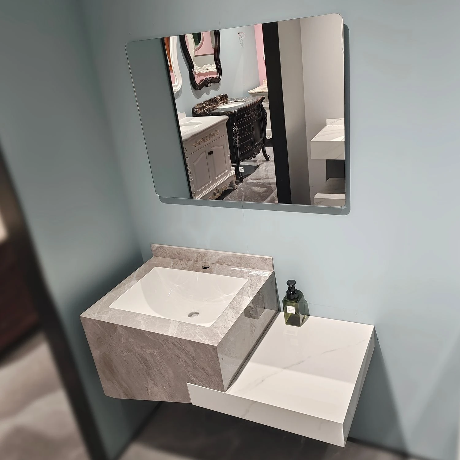 CLASIKAL Modern hot selling home hotel rock panel bathroom cabinet wall mounted bathroom cabinet