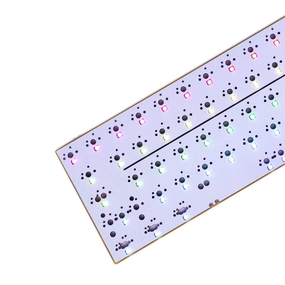 Open Source Qmk Via Custom Circuit Boards 75 Percent 75% gaming Mechanical RGB Hot Swap ISO Keyboard PCB Prototype with fn