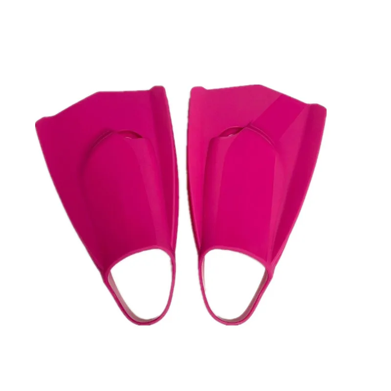 Hot Sale Short Blade Swim Flippers Closed Heel Blue Adults Diving Shoes Swimming Training Fins