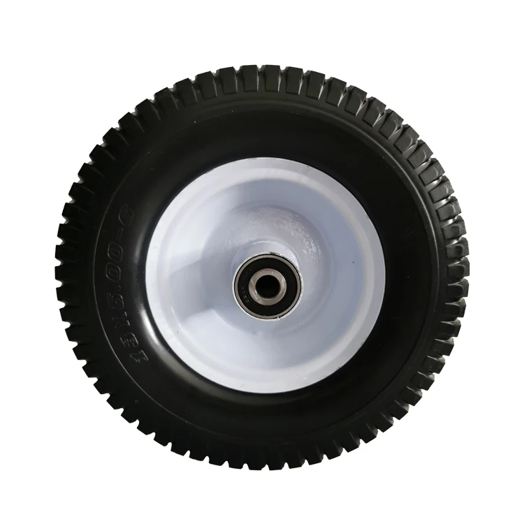 High Quality Pucture Proof 13x5.00-6 13 inch Solid PU Foam Rubber Wheel for Lawn