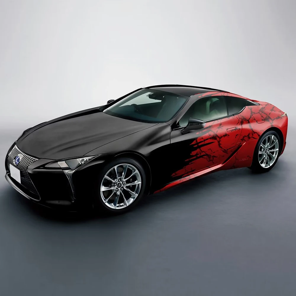 WRAPMASTER 1.52*20meter black red car vinyl wrap rolls full vehicle wrap cost