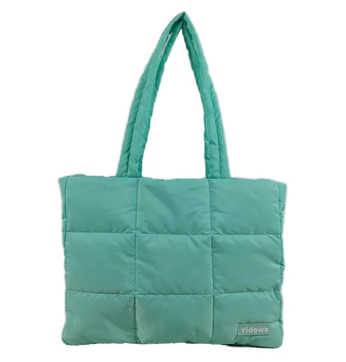 Puffer Bag Quilted Crossbody Bags for Women Puffy Purse Nylon Shoulder Handbag with Adjustable Strap