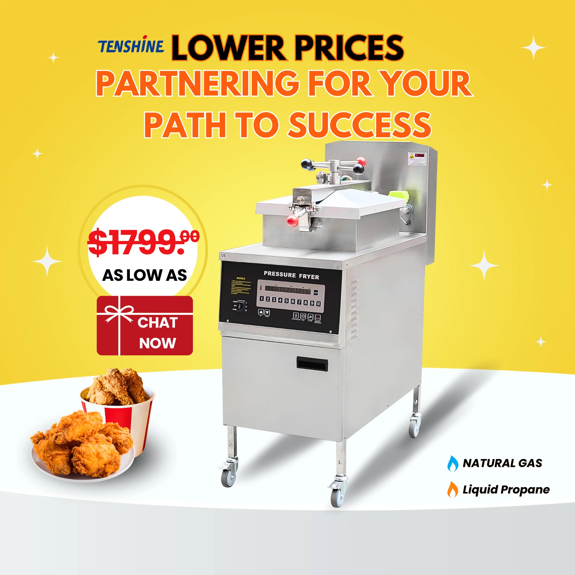 Superior Broaster Chicken Henny Penny Pressure Fryer KFC Pressure Fryer Broasted Chicken Machine
