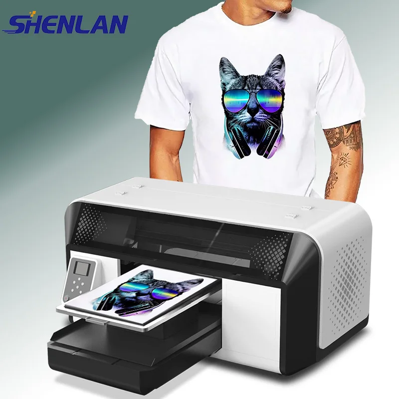A3 A4 8 Color Garment printing machine 45-55 pcs/h T-shirt Print DTG Printer For small mass production
