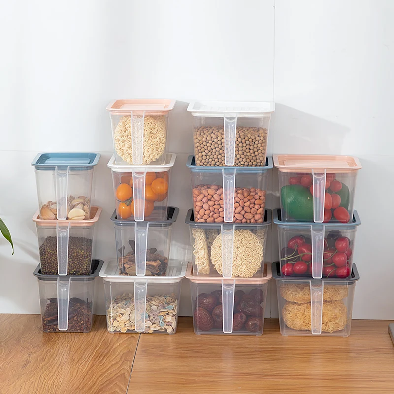  Household kitchen Plastic Storage Box Crisper Food Container With
