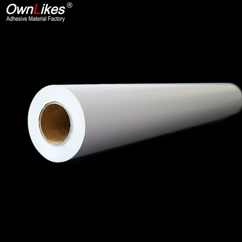 Flexography Glossy Matt White Eco Solvent Printing Pvc Roll Printable Adhesive Car Wrap Vinyl Sticker Roll Self Adhesive Vinyl