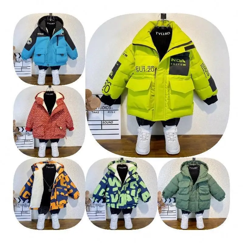 2023 Hot Sale Children Winter Coat Thick Padded Warm Jacket for Kids Girls Boys