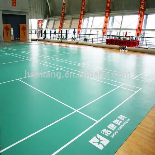 Lifelong Maintenance Badminton Court Mat Flooring with Inner Game Lines
