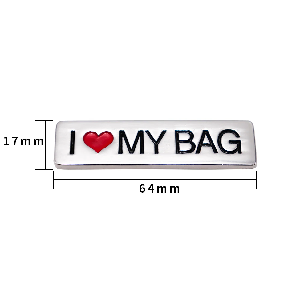 Fashion Bag hardware decoration accessories metal Waterproof nameplate plate custom corrosion resistant logo handbag brand