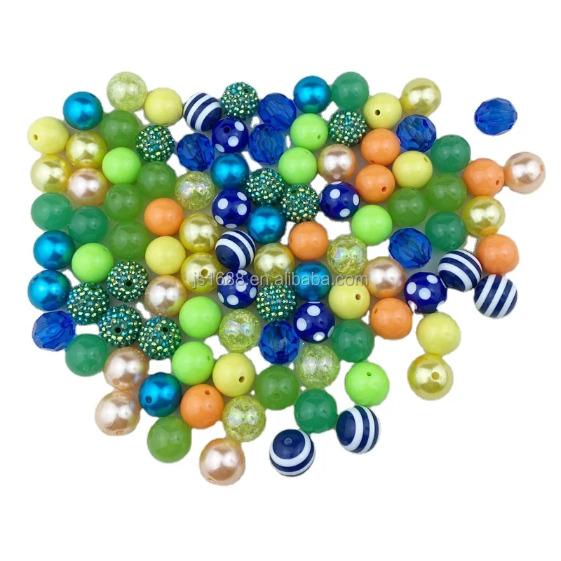 100pc/bag 20mm green grinch christmas chunky beads for jewelry making acrylic bubble gum beads for pens bulk beads crafts
