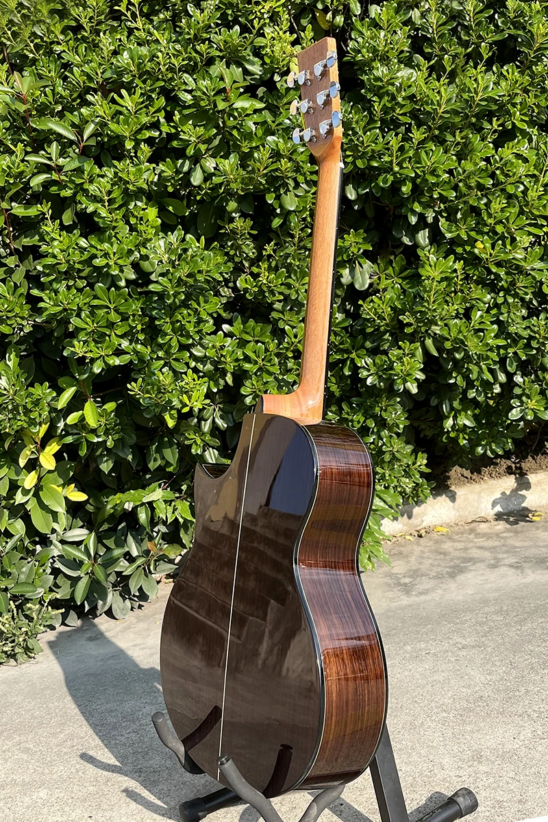 China factory wholesale Price Aiersi brand Gloss fomosj solid top 6-String SJ style electric acoustic guitar