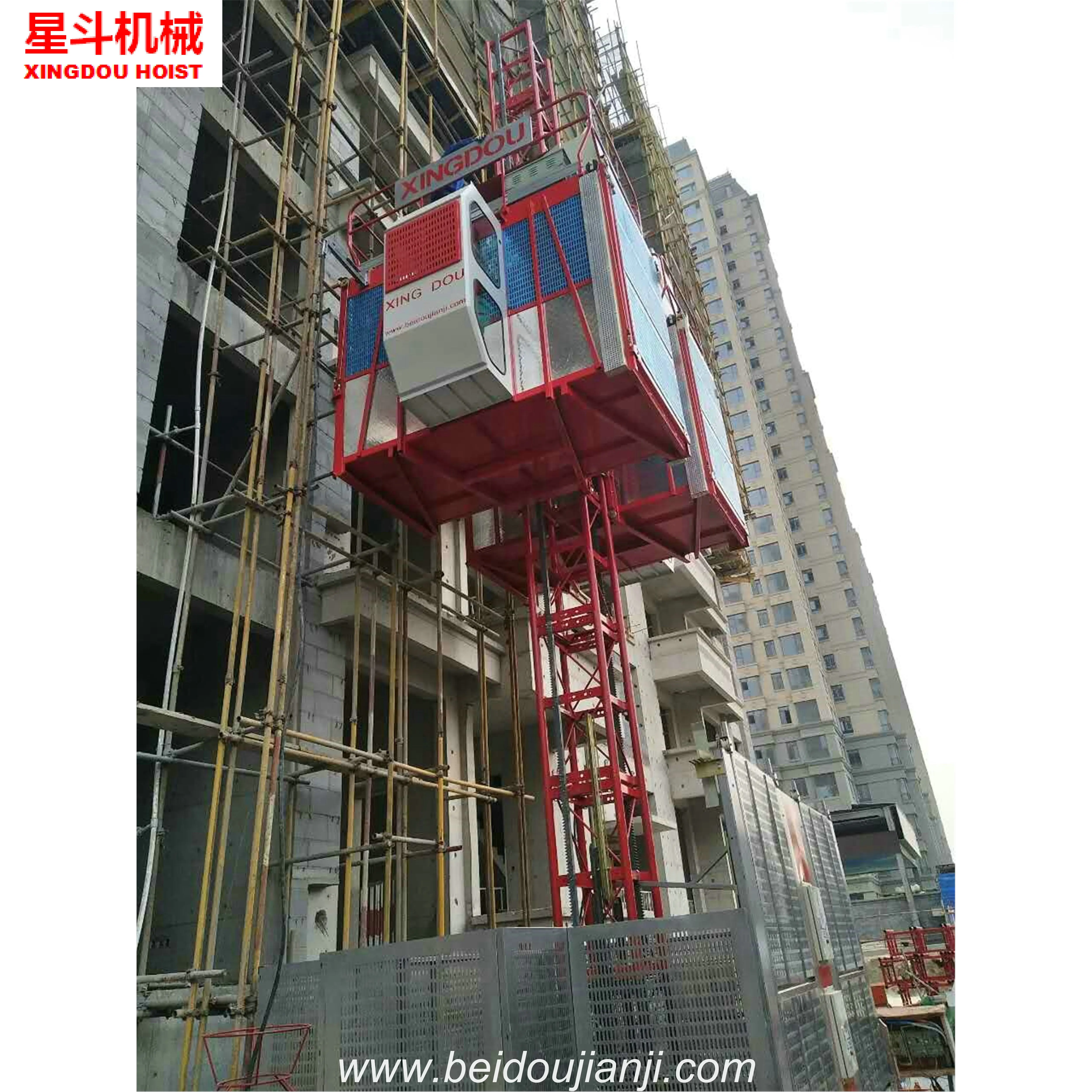 
Professional double cages building hoist construction passenger hoist 