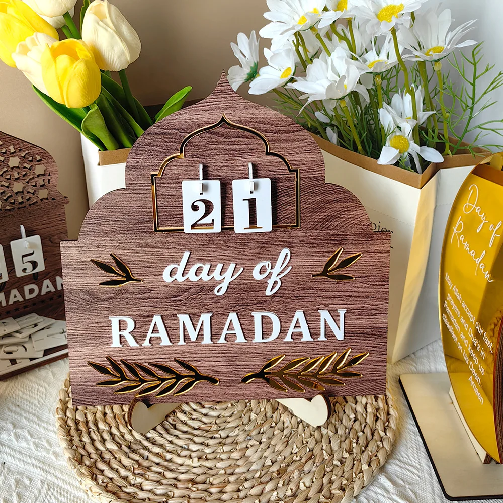 Ramadan Table Decoration Ramadan Signs Ramadan Wooden Acrylic Countdown For Muslim Festive Celebration