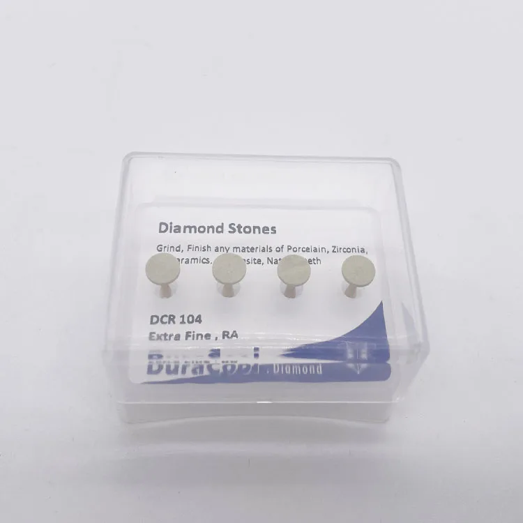 RA Shank 4 Pieces Per Pack DCR104 Zirconia Lithium Disilicate Ceramics Teeth Polisher Dental Lab Clinik Diamond Stones Burs