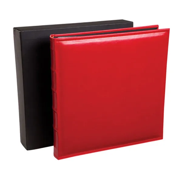 Western design red pu leather photo album for 6*4 inch picture
