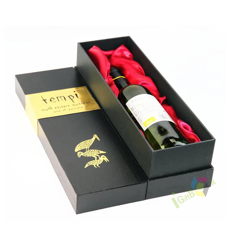 Wine Bottle Packaging Box Custom Paper Packaging Box Single Pack Wine Carton Box
