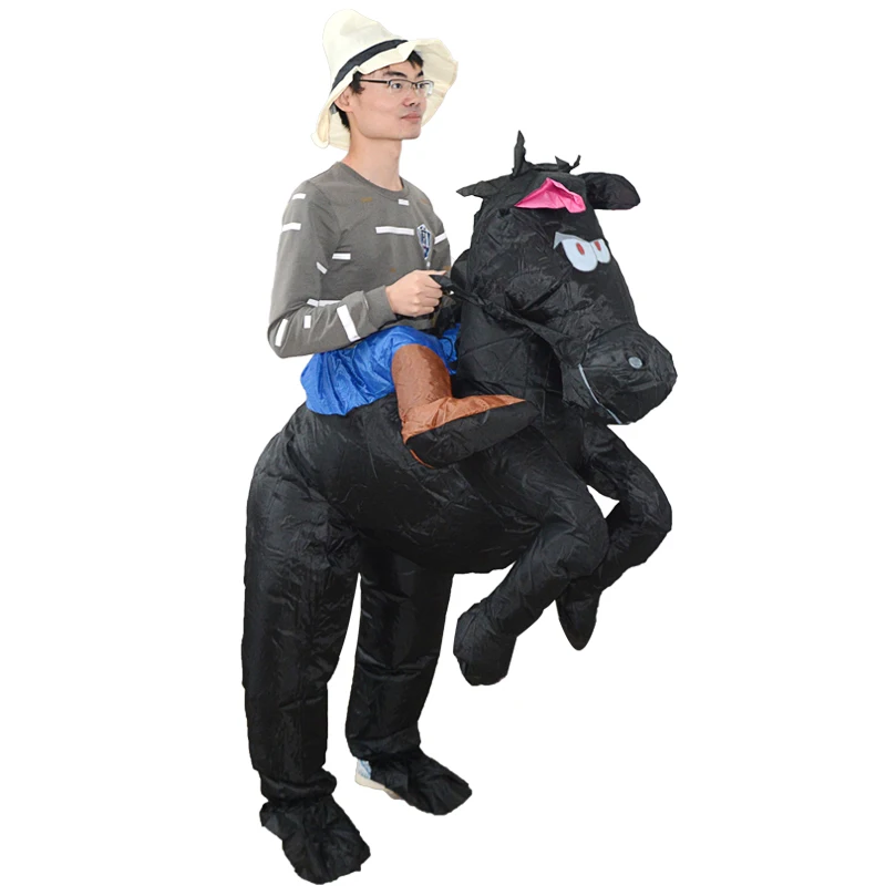 HUAYU Funny Cartoon Walking Performance Animal Costume Inflatable Horse Costume For Men Free Size