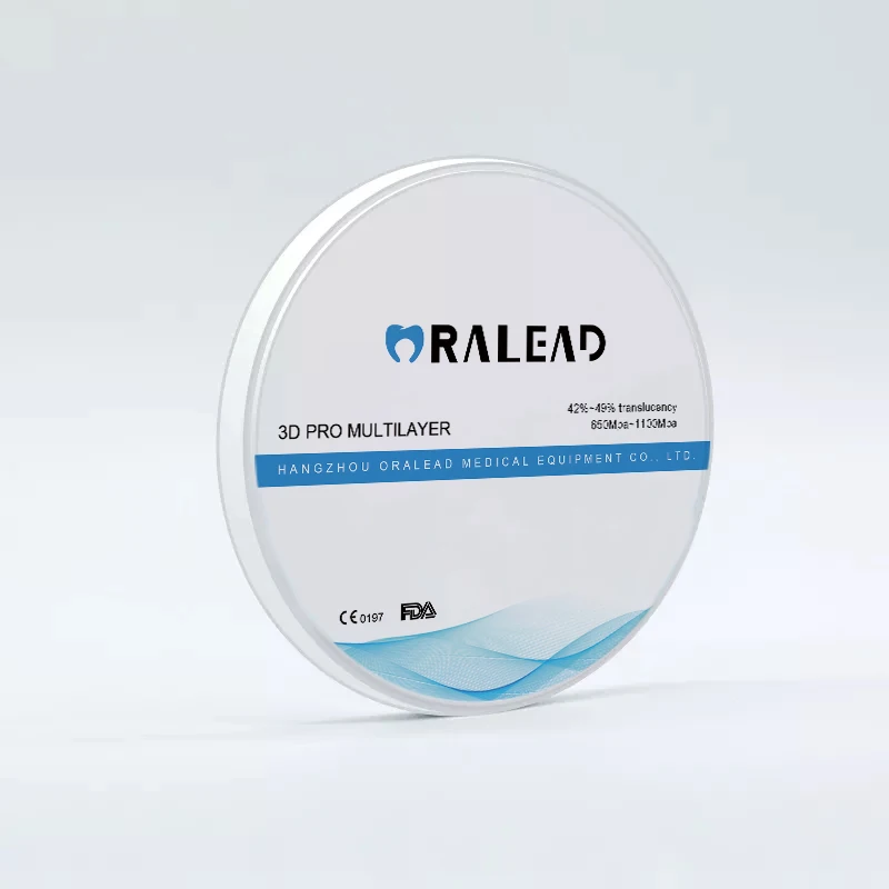 Завод Oralead быстрая доставка высокопрочные/прозрачные Многослойные циркониевые блоки 98 мм CAD