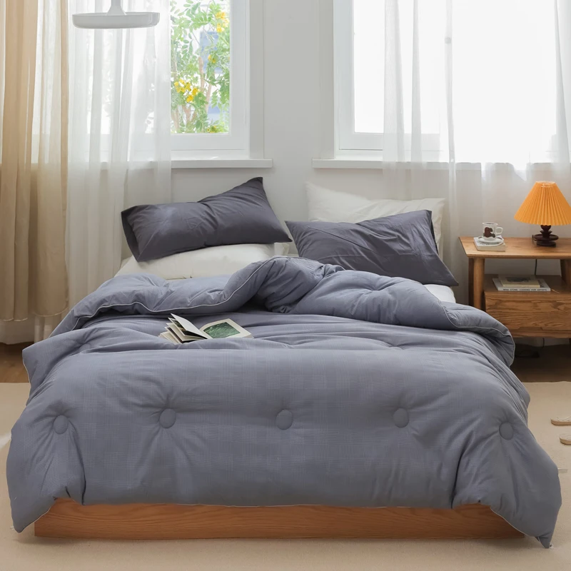 Hot-Selling Organic Microfiber Duvet Comforter Quilt Stitched Pattern Soft and Breathable Four Seasons Quilt for Kids Adults