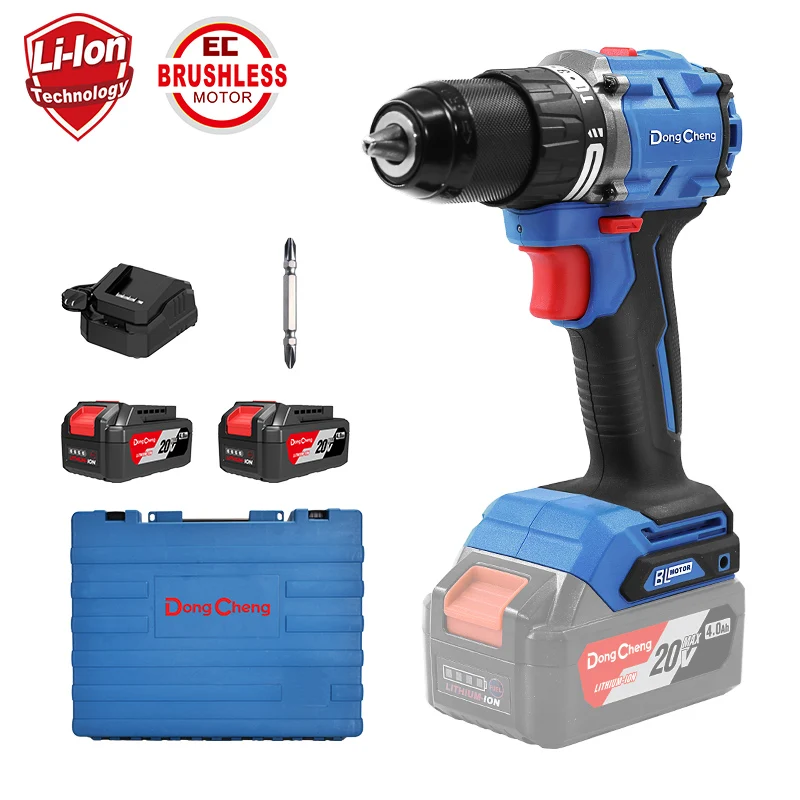 DongCheng Brushless Cordless 20V Battery Powered Portable Impact Hand Drill Machine