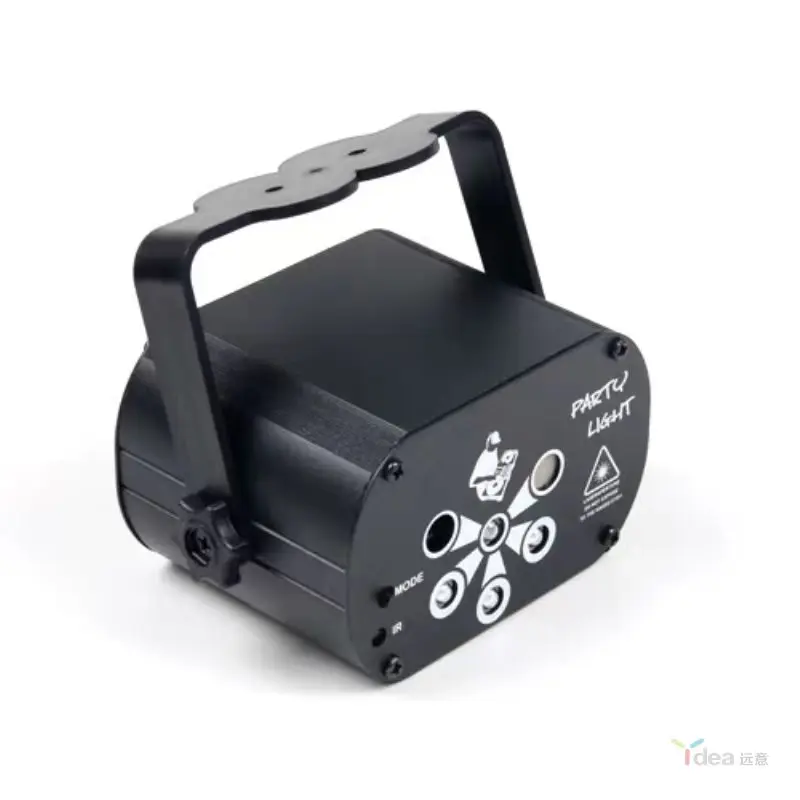 Indoor uv mini laser light 6-eye star projection light stage bar home colorful flash