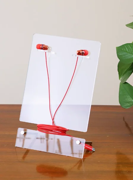 Wholesale Acrylic display stand headset Acrylic Crystal earplug stand customized headphone stand head-wear customization