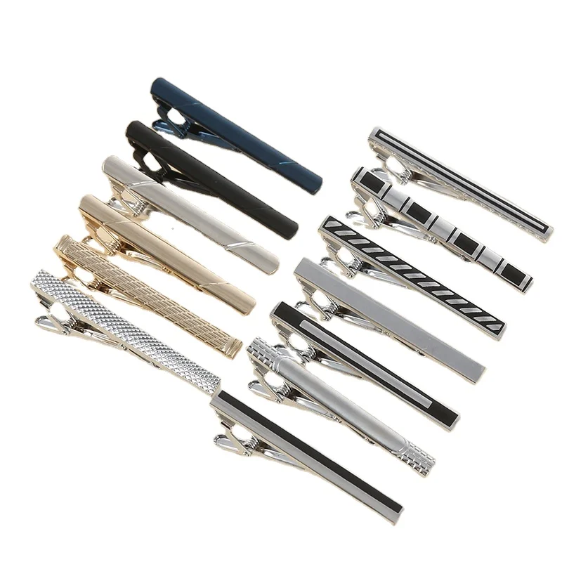2024 new boyi Factory direct tie clips for men classic tie clip silver gold bla bar pin high quality competitive price tie clip