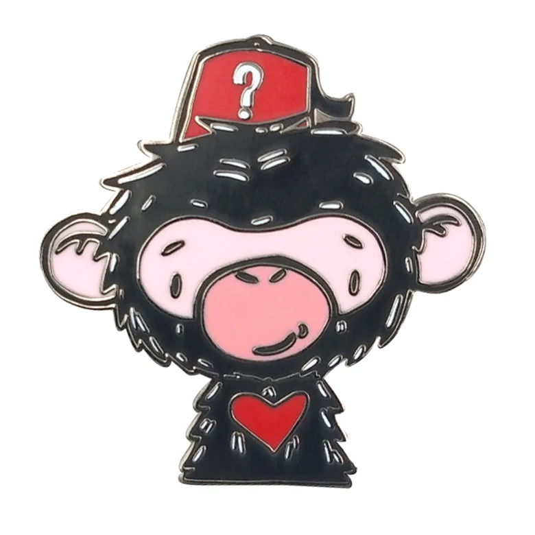 Custom personal logo soft enamel lapel flower pin with dyed black