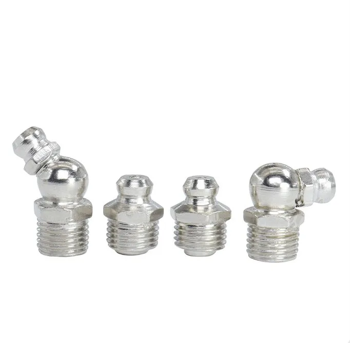 Carbon Steel Nickle plated  Grease Nipples,Grease Fittings  For Connection Between Grease Gun And Mechanical Equipment