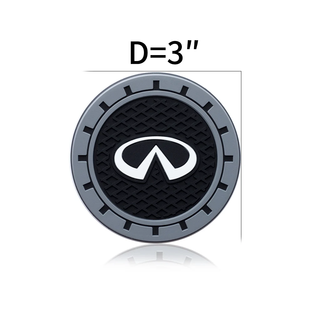 2 Pcs Cup Holder Coasters for car Rubber car Coasters Interior Suit for BMW Lexus Volvo infiniti Auto Cup Coaster Accessories