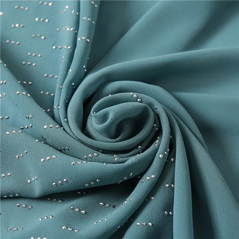 70*180cm summer muslim chiffon hijab scarf beaded headscarf islamic long shawl wrap head scarves foulard femme musulman kopftuch
